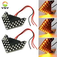 ysy 2pcs 33 smd led arrow panels car side mirror turn signal indicator lights sequential yellowbluewhite