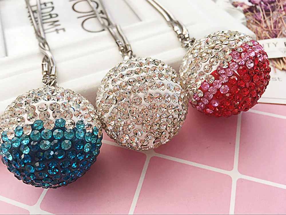 Автомобильный кулон с кристаллами и бриллиантами lucky ball для девочек ювелирные изделия авто зеркало заднего вида декоративные аксессуары автомобиль кисточка висячие украшения