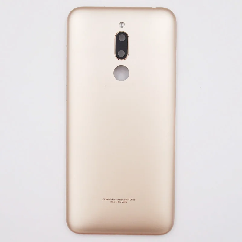 Золотой BaanSam Новая задняя крышка батареи для MEIZU M6t 5,7 дюймов корпус чехол с объективом камеры без кнопки громкости питания - Цвет: Золотой