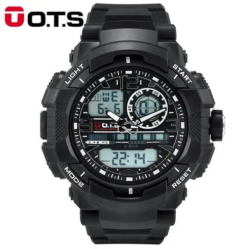 O.T.S relogio masculino Цифровые мужские спортивные часы кварцевые OTS бренд 50 м наружные