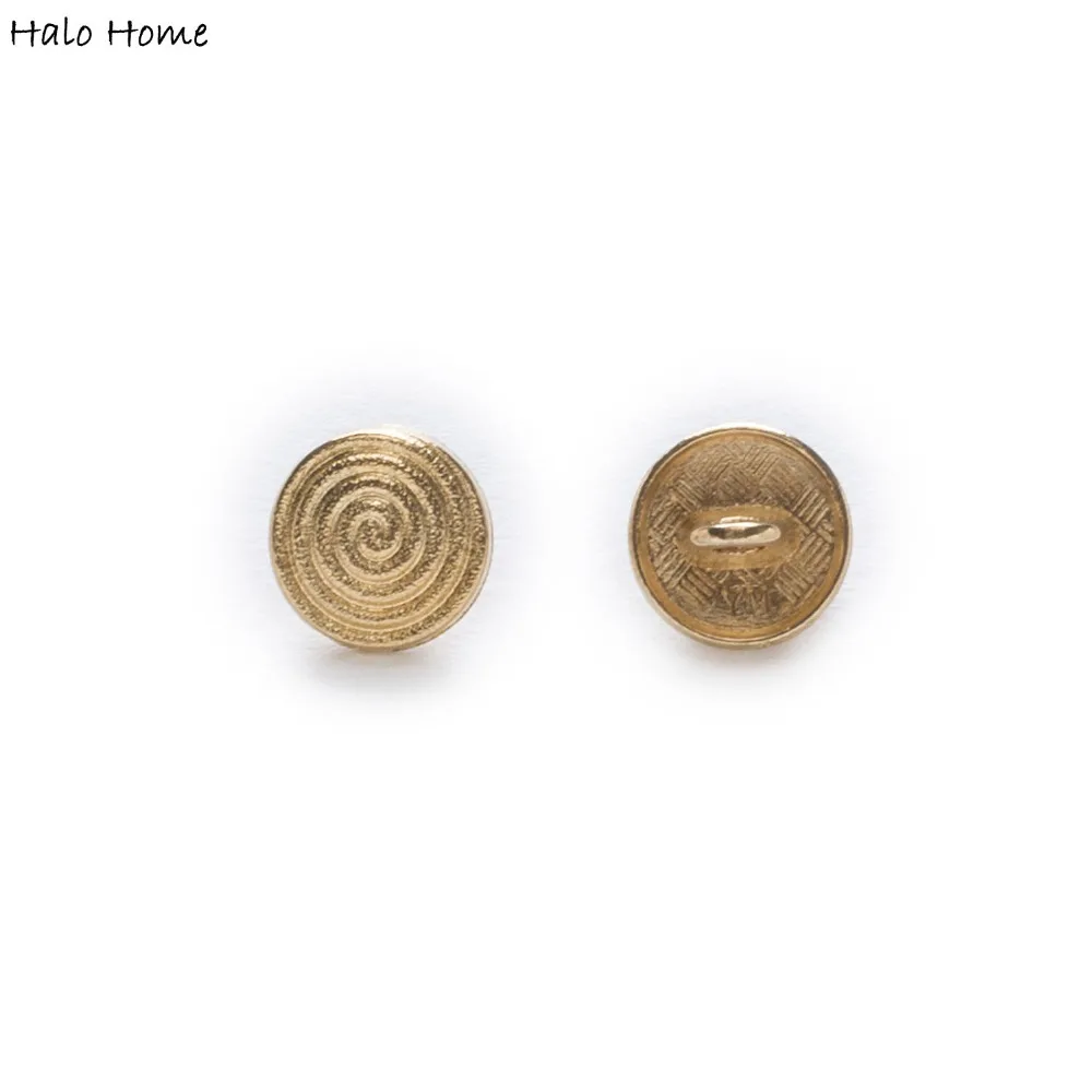 10 шт. золотые металлические пуговицы с хвостовиком рубашка одежды швейный Декор
