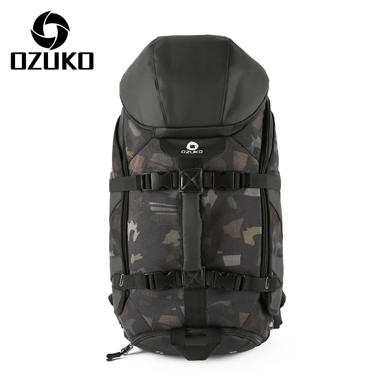 Camo Backpack Модный мужской рюкзак для путешествий многофункциональный большой емкости Водонепроницаемые альпинистские сумки мужские зарядка через usb багаж для ноутбука - Цвет: Camo Backpack