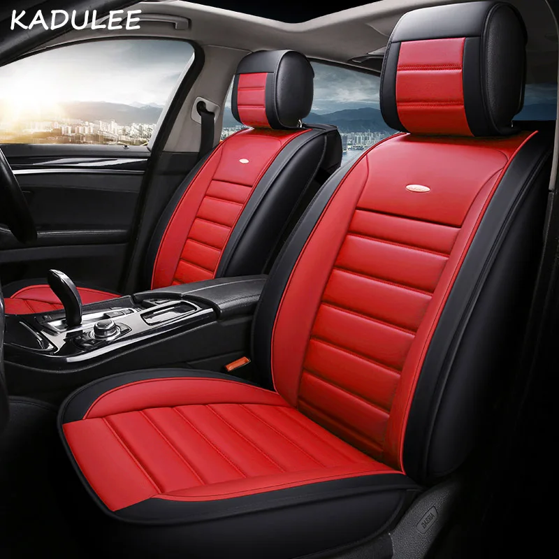 Kadulee сиденья набор для audi a3 8l 8p седан sportback a4 b5 b6 b7 b8 a5 b8 a6 c5 c6 c7 q2 q3 q5 q7 a6l авто аксессуары - Название цвета: red