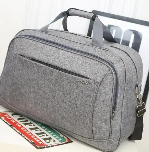 grey 55x32x21cm Нейлоновая Водонепроницаемая женская сумка для спортзала, сумка для путешествий, Мужская большая Вместительная деловая сумка для тренировки, сумка для ручной клади - Цвет: grey 55x32x21cm