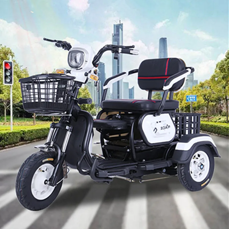 Электрический трехколесный велосипед для взрослых 48v 500w литий ионный
