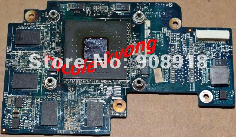 100% рабочий HEL80 LS 3167P go7600 DDR2 256M MXM VGA Видеокарта для Lenovo 3000 N100 N200|lenovo n100|lenovo 3000card card |
