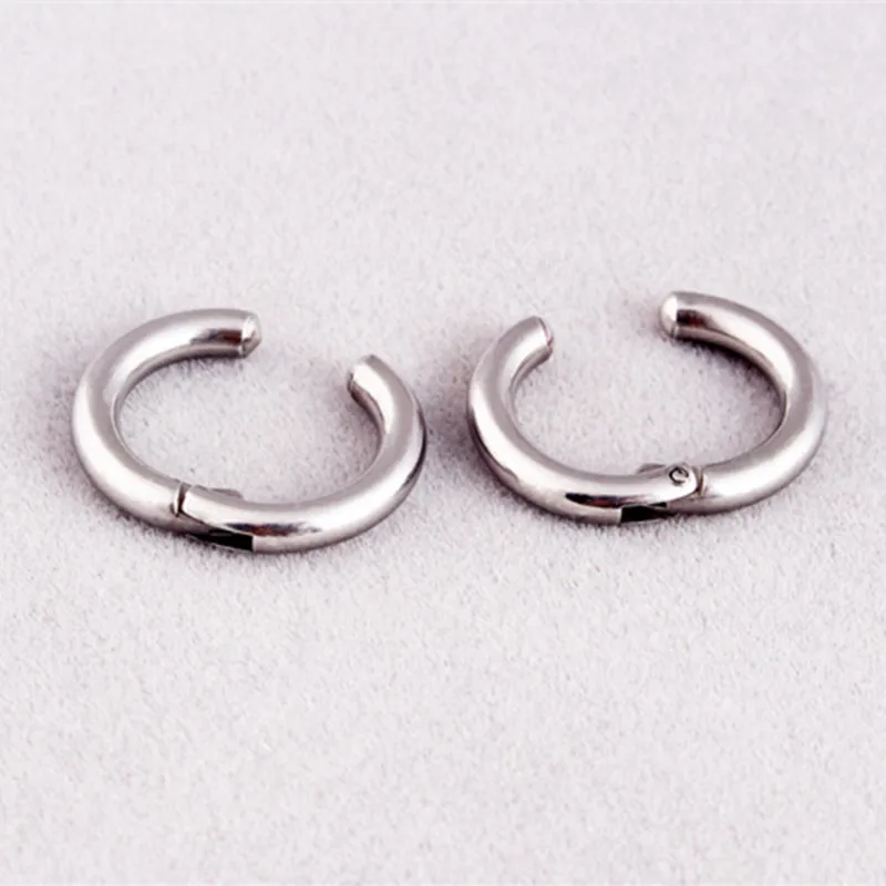 round earring 1 шт. титановая сталь, Панк клипсовые магнит кольца в виде капель с кристаллами в форме Для мужчин Для женщин в стиле хип-хоп серебристого цвета Цвет кисточки с маленькими круглыми, серьги, ювелирное изделие, E215 - Окраска металла: round earring
