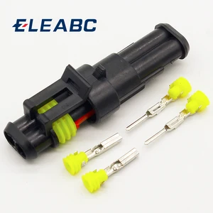 10 комплектов комплект 2 Pin Way AMP супер уплотнение водонепроницаемый электрический провод разъем штепсельной вилки