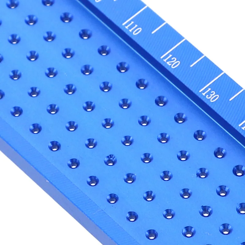 160 мм T линейка Деревообработка скрещенные ступни отверстие калибр алюминиевый