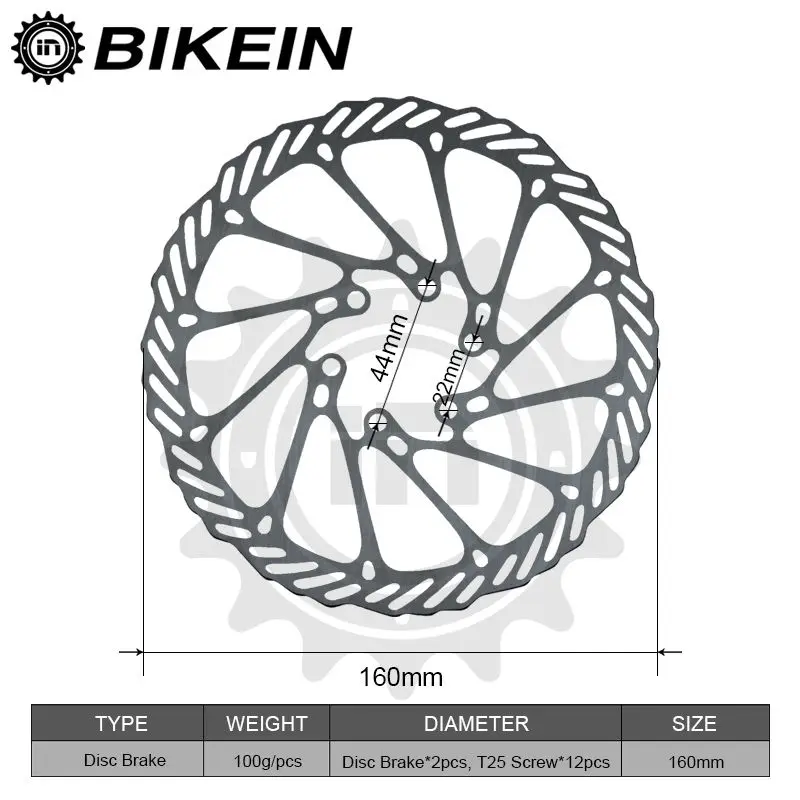 Велосипедные диски BIKEIN G3 2 шт. дисковые тормоза роторы 160 мм нержавеющая сталь 6