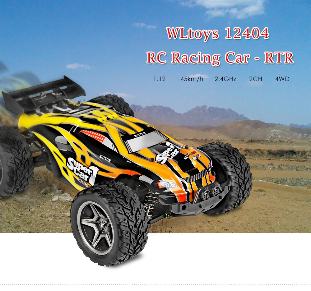 WLtoys 12404 RC гоночный автомобиль 45 км/ч 1:12 4WD Гусеничный 2 4 ГГц канала