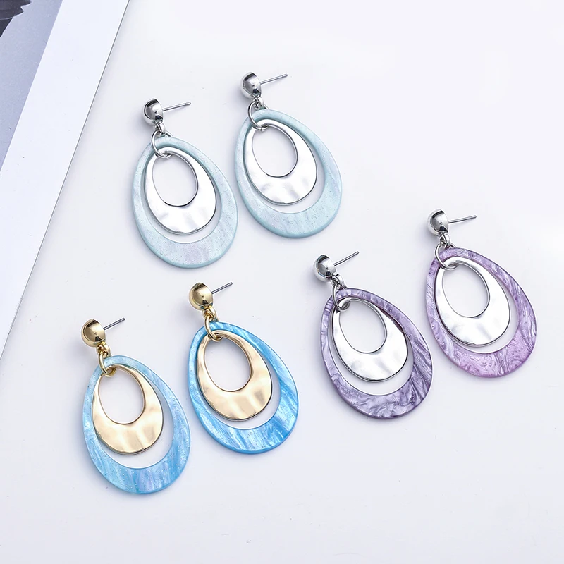 Маленькие милые разноцветные акриловые серьги гвоздики со звездами для женщин и