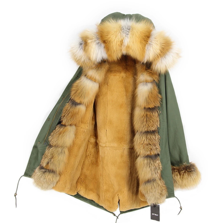 Пальто с воротником из натурального Лисьего меха бренд 2019 новая Длинная зимняя