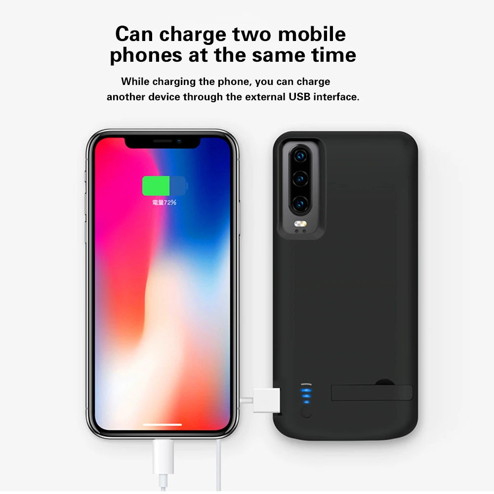 Для huawei P30 P30 Pro Батарея Зарядное устройство Дело 5000 mAh внешнего резервного Мощность Bank противоударный корпус телефона Fundas для huawei P30 Charging Cover