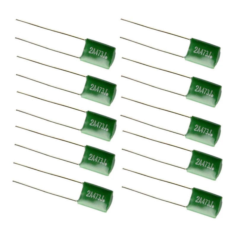 10 Pieces 0.047/2A473J Capacitors Diy For Electric Guitars Bass Tone Caps Green | Спорт и развлечения
