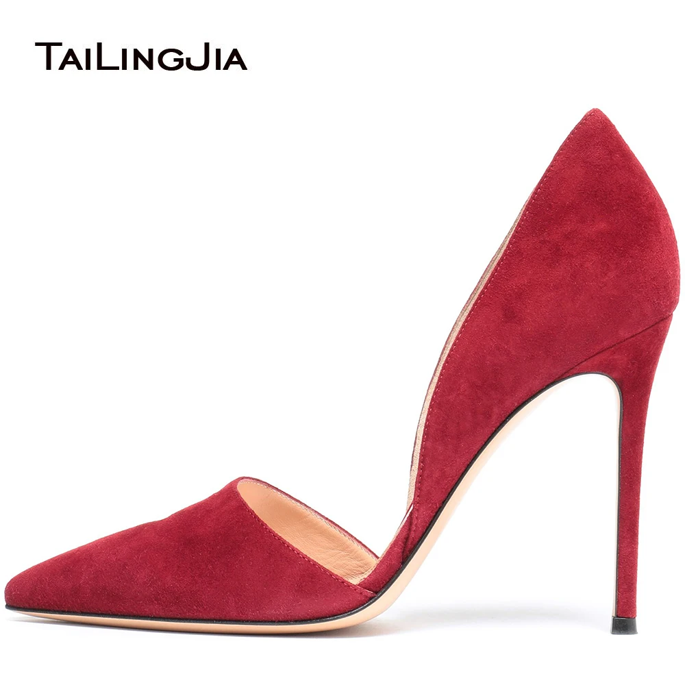 

2022 Plus Size Pointed Toe Extreme Sexy Party Red Beige Heel Stiletto Womens Pumps 12cm Ladies High Heels Women Shoes Woman