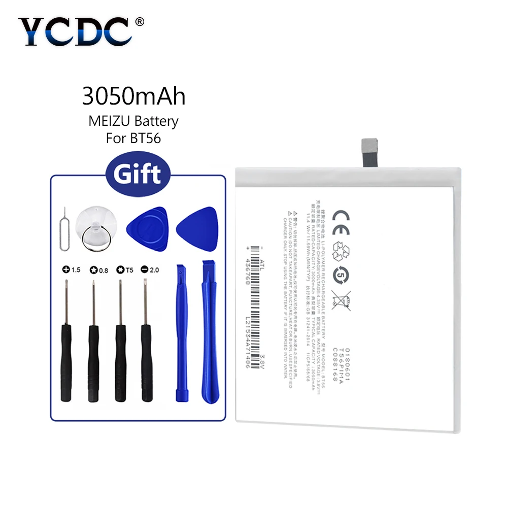 3 8 V 3050mAh Сменный аккумулятор для телефона BT56 Meizu MX5 Pro 5 M576 NIUX Высококачественная