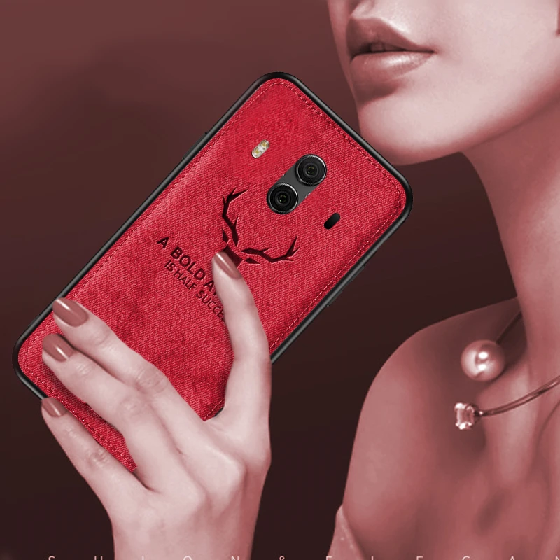 Gurioo ультра тонкий тиснением олень ткань чехол для телефона Huawei Y9 2018 Nova 2 S 3 3i Mate 9 10