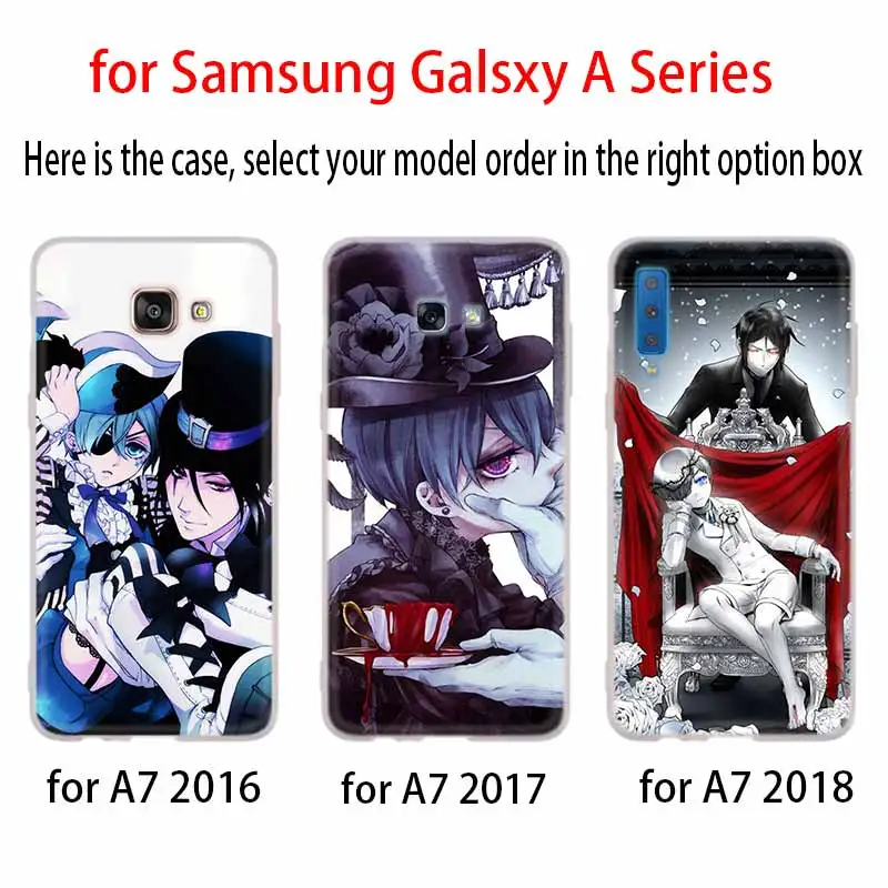 3D мультяшный черный чехол дворецкий для Samsung Galaxy A8 A6 Plus A9 A5 A3 A7 2018 2017 2016 A50 A30 A40 A70 A10 A2