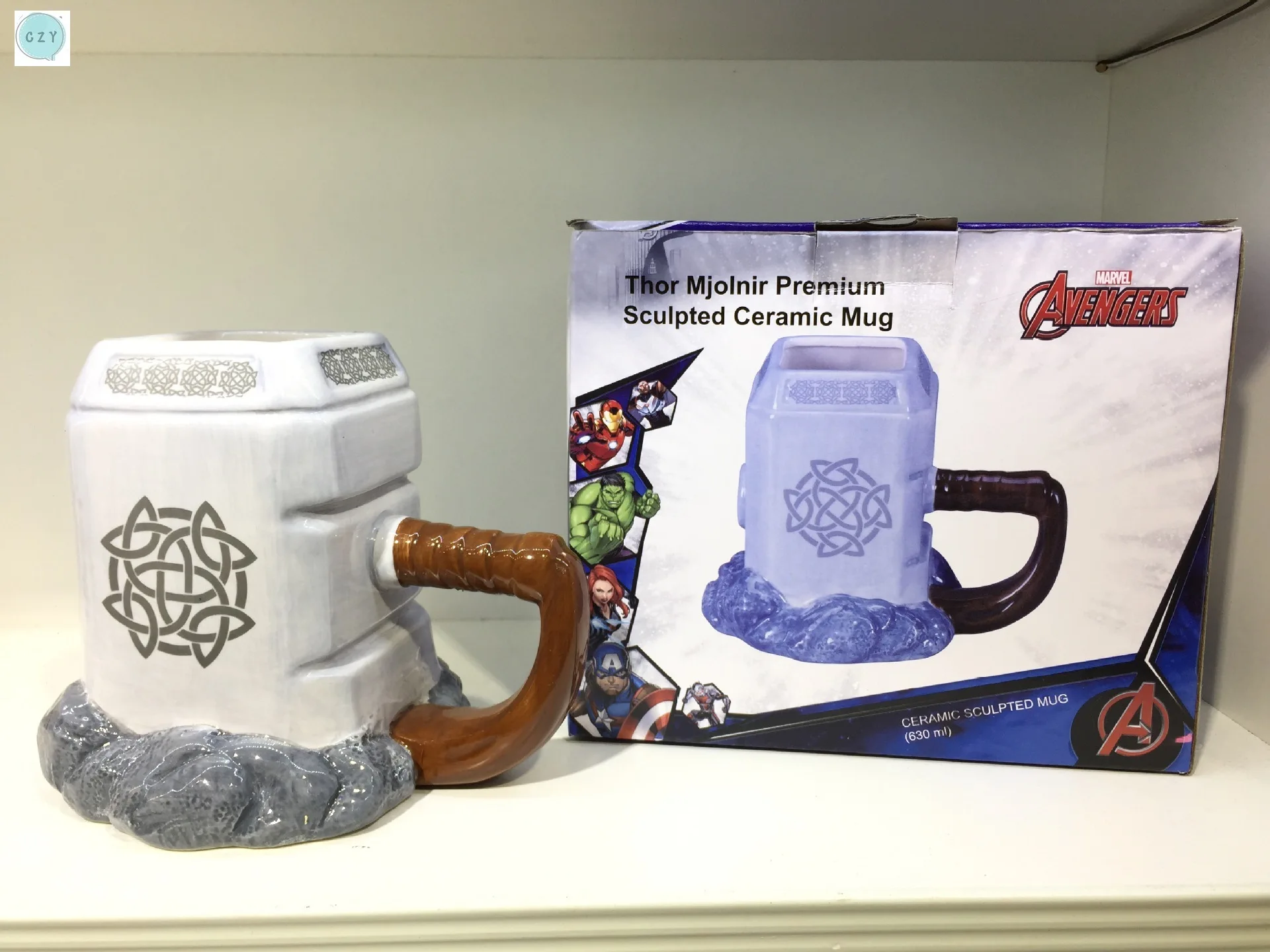 Марвел Тор Mjolnir Керамическая скульптура Ted кружка большая емкость анимация чашка