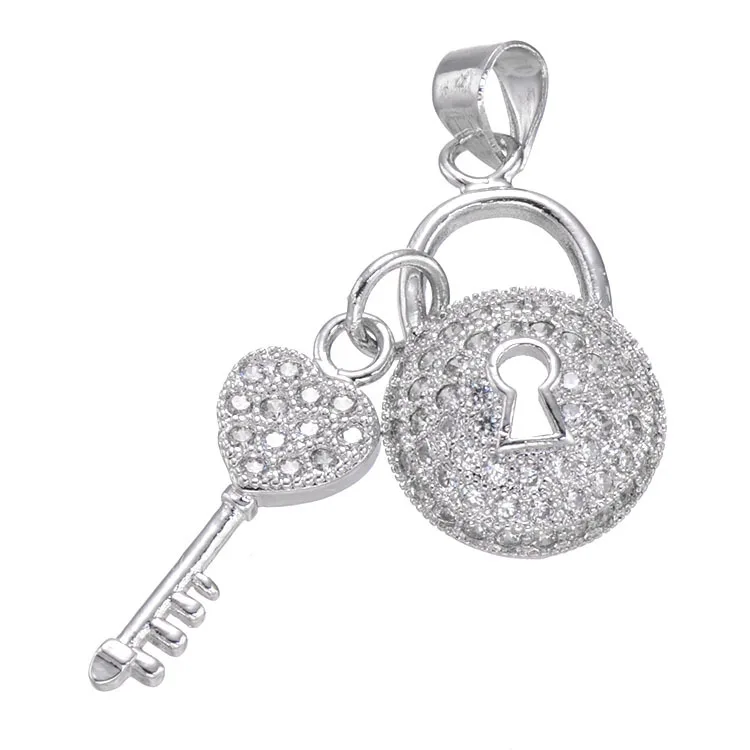 2016 хит продаж брелоки в форме сердца для пары кубический циркониевый Фианит