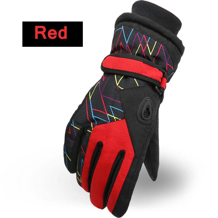 Red WEST BIKING Детские плотные теплые флисовые прочные Luva Guantes спортивные походные Guantes Ciclismo детские зимние велосипедные перчатки - Цвет: Red