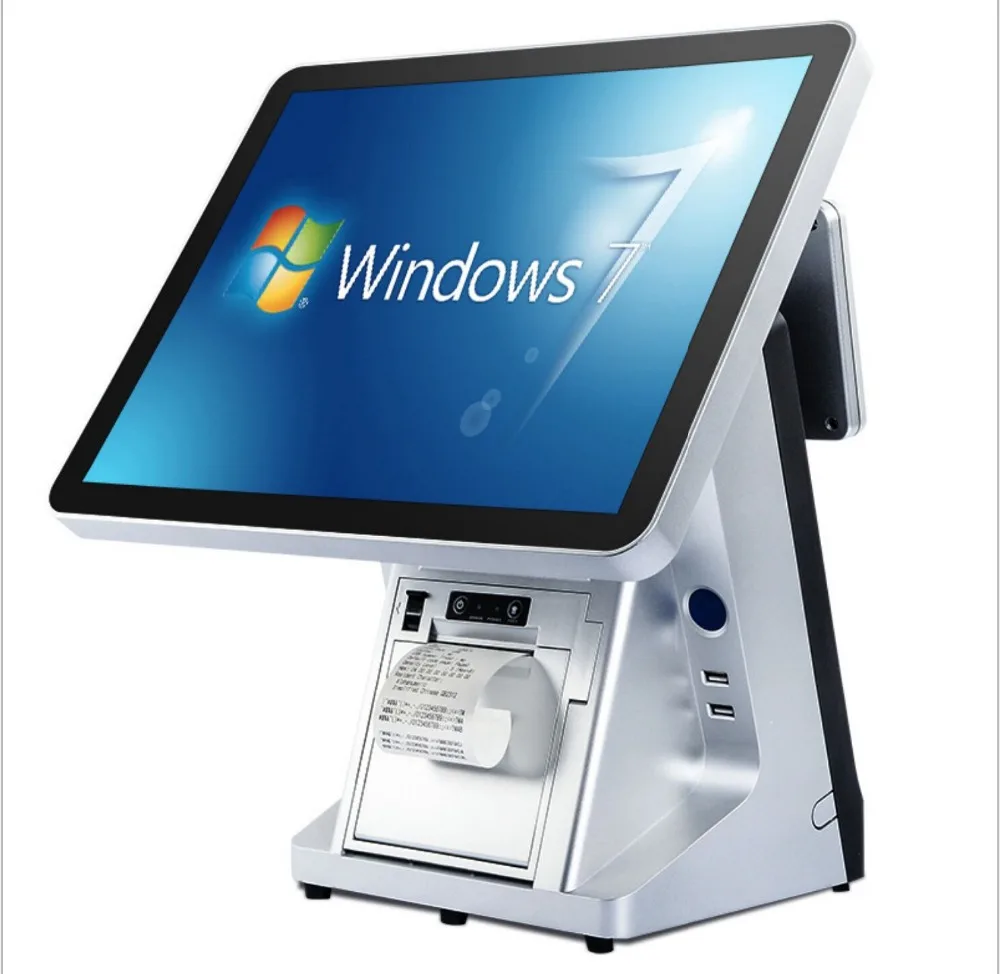 15 дюймовая POS система/двойной сенсорный экран все в одном ультра тонкий|pos system|all in