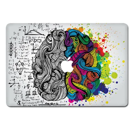 Левая и правая мозговая стильная Виниловая наклейка для Macbook Air 1" 13" retina Pro 13 15 дюймов A2159 A1989 A1990 Pro16 A2141 - Цвет: Only Top