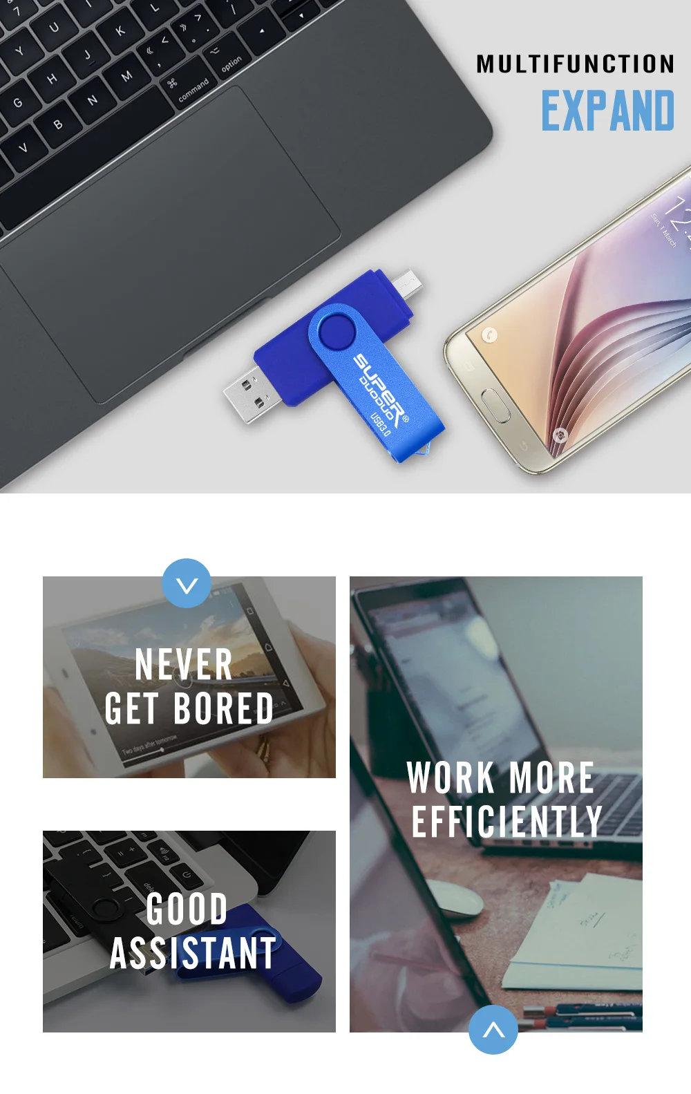 Высокоскоростной usb 3,0 OTG 64 ГБ флеш-накопитель USB флеш-накопитель 128 Гб Внешняя карта памяти 32 Гб 16 Гб Micro USB флешка