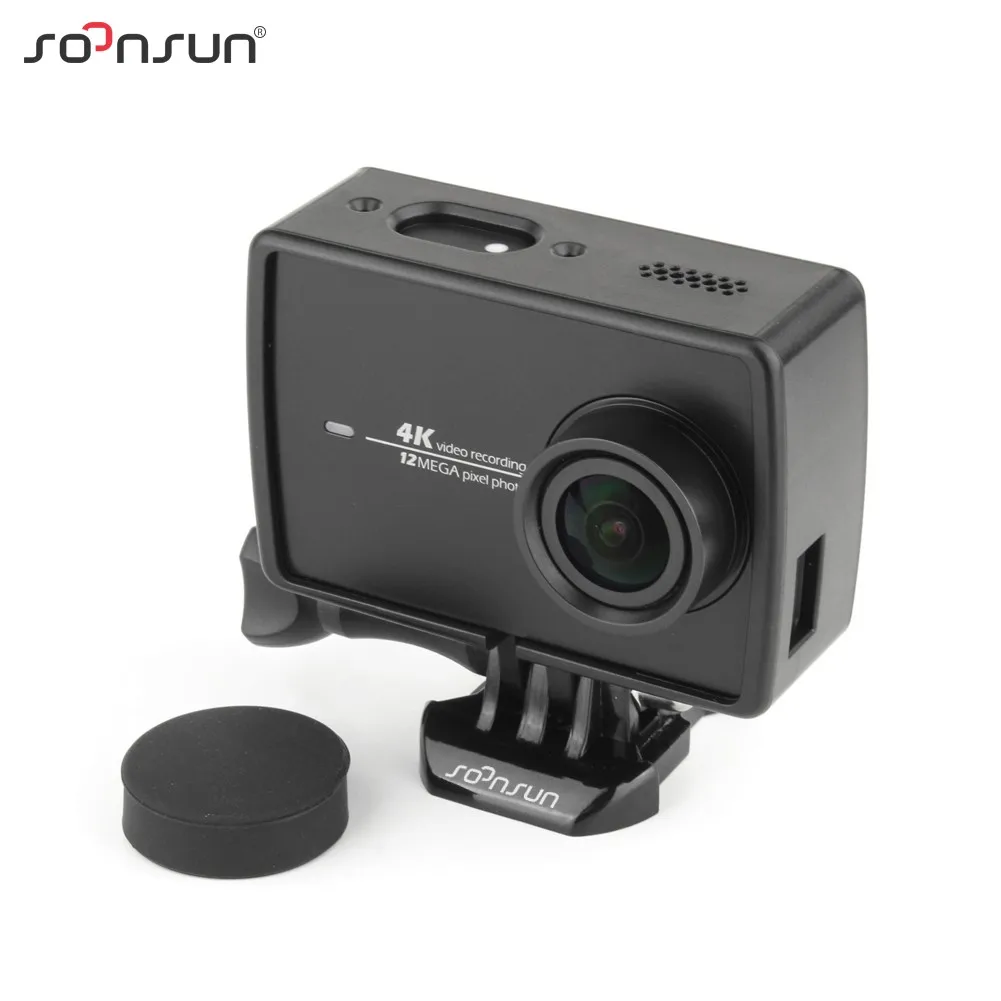 Защитная рамка SOONSUN для экшн камеры Xiaomi Yi 2 II 4K Xiaoyi + крышка объектива спортивной