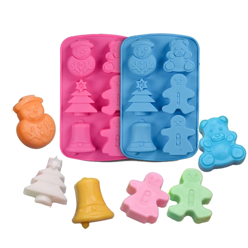 Творческая кухня выпечки силиконовые формы 6 полостей Рождественская елка