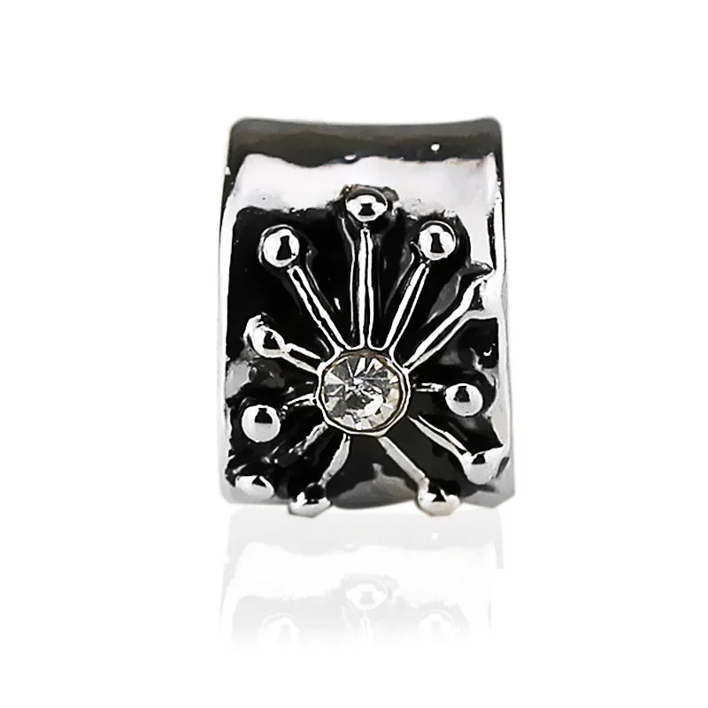 Серебристые бусины-разделители из металлического сплава изысканные изогнутые