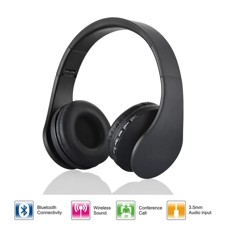 Feeya LH-811 HiFi глубокий бас Беспроводные стерео Bluetooth наушники шумоподавление гарнитура с микрофоном, поддержка TF карты, fm-радио