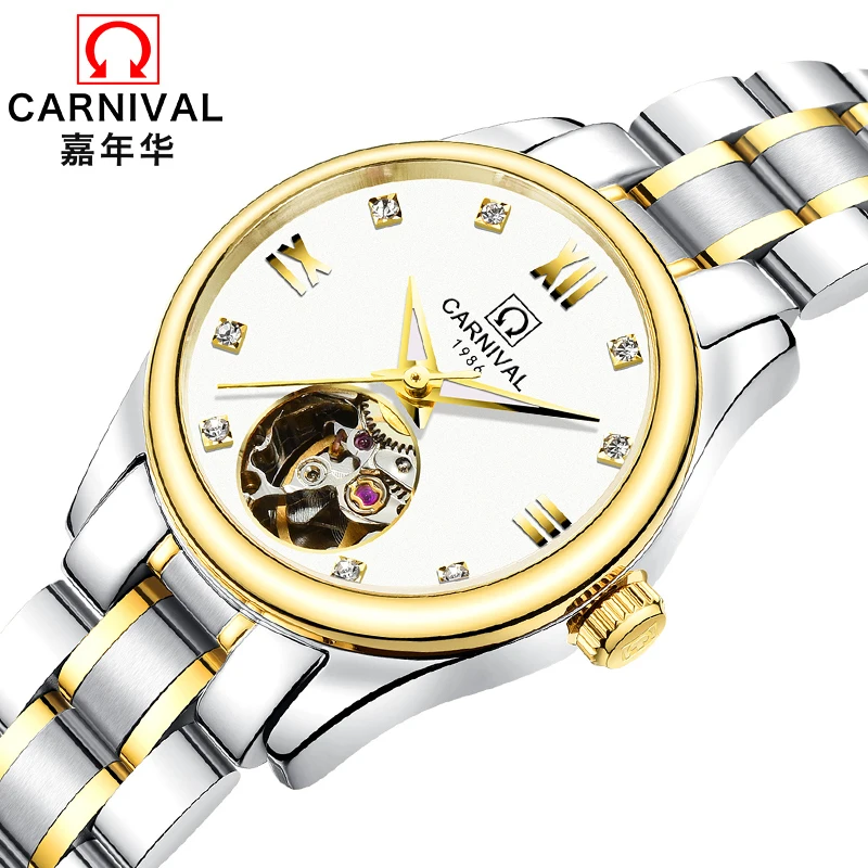 Luxury Brand Carnival Women Watches ladies Automatic Mechanical Watch Women Sapphire Waterproof relogio feminino Clock C8789L-4