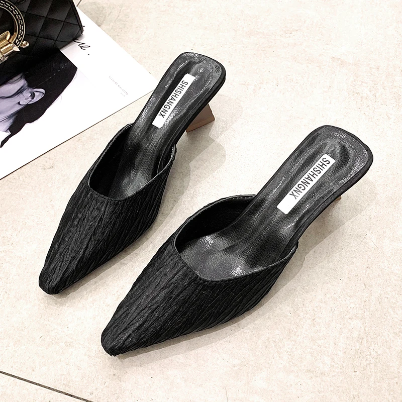 2019 Women Summer High Heels Female Sandals Slippers Pointed Toe Pumps Ladies Shoes Woman Zapatos Mujer | Обувь