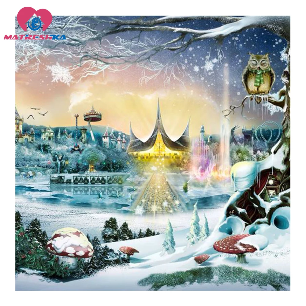 Полный квадратный Круглый Алмаз 5D DIY Алмазная картина Efteling park вышивка крестиком