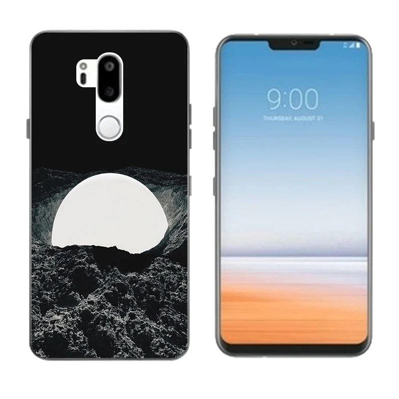 6.1 inch for LG G7 Soft Slim TPU Phone Cases ThinQ Clear Silicone Gel Back Covers G710 Botanic Printing Coque |