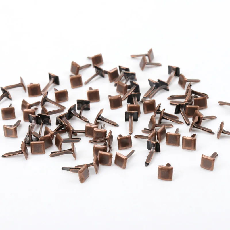 Bronze Square Brads Scrapbooking Embellishment Fastener Metal Crafts For Diy handmade Decoration 5mm 40PCs MZ232-17 | Дом и сад