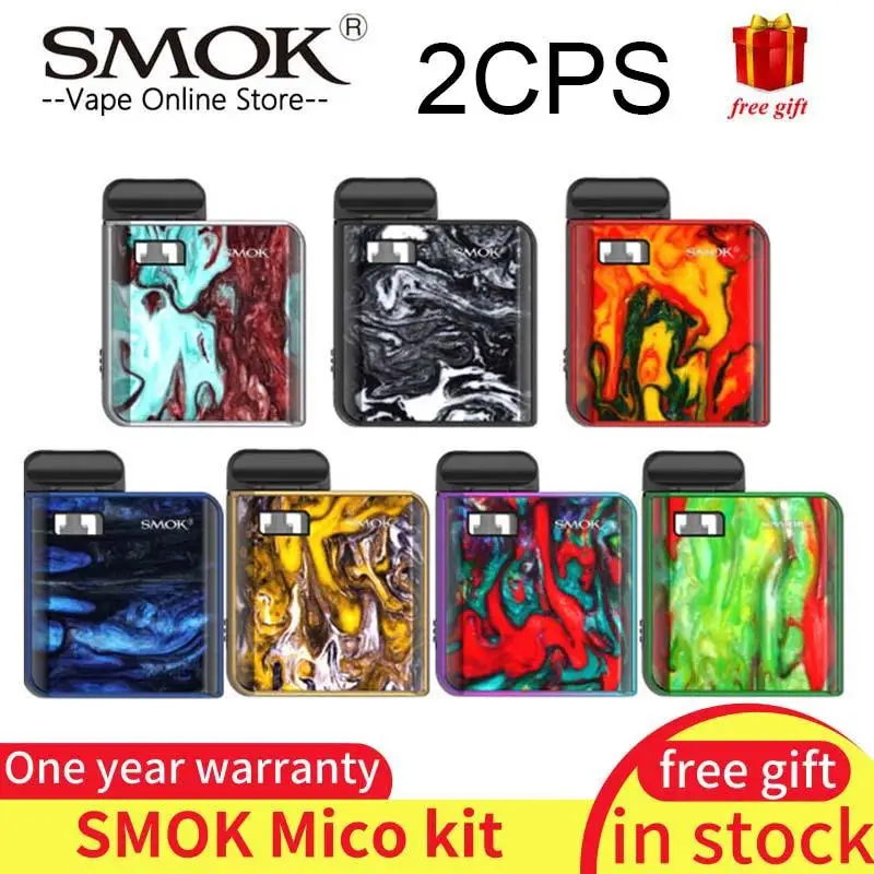 2 шт. SMOK Mico комплект с 700 мАч встроенный аккумулятор pod vape MTL vaping электронная