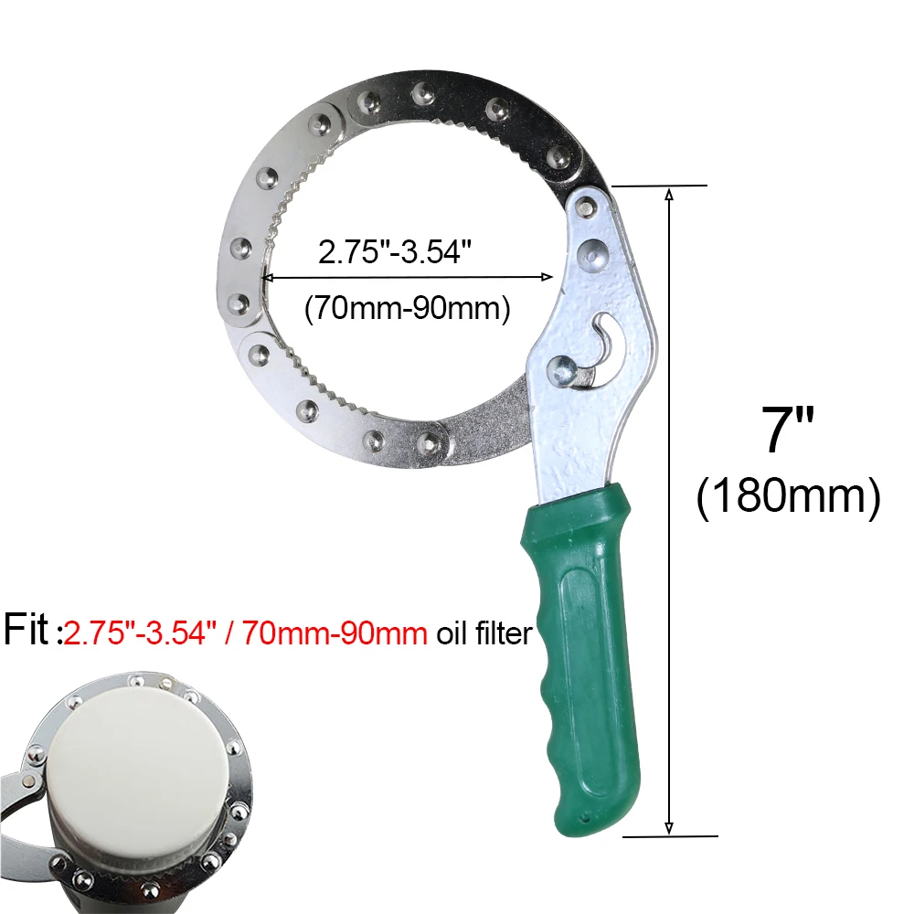 1/2/3pcs Adjustable Oil Filter Wrench Universal Handcuff Style Remover Tool Spanner Non-slip Fit Pipe Fitting and | Инструменты