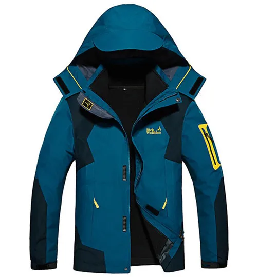 denim blue XIYOUNIAO Новинка зимы парка для мужчин 2 в 1 теплые ветрозащитные пальто S Военная Униформа непромокаемые куртки с капюшоном верхняя - Цвет: denim blue