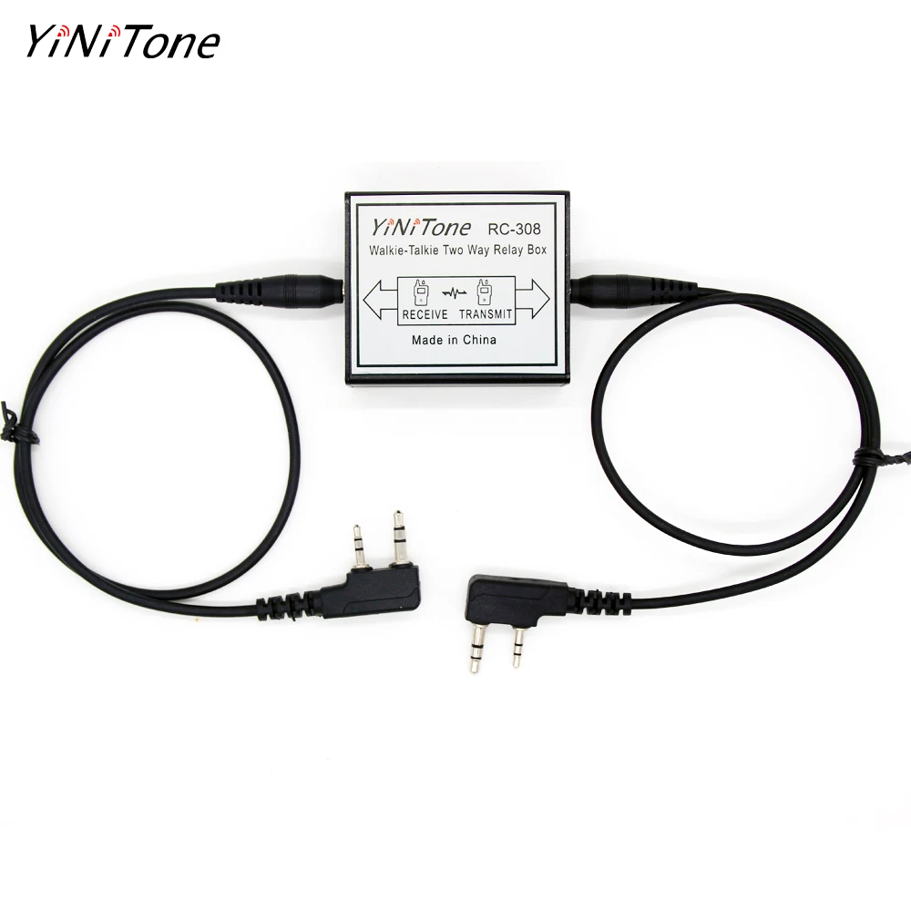 Yinitone RC-308 двухстороннее релейное Радио Walkie Talkie Repeater Box K Port для двух портативных радиостанций