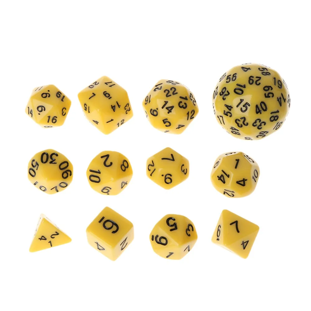 12 шт./компл. многогранные кости D4 D6 D8 D10 D12 D20 D24 D30 D60 Dungeons|Кубики| |
