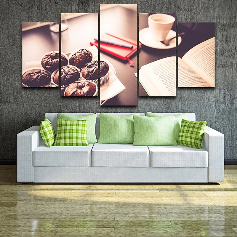 HD печатный рисунок художественный холст с рамкой распылитель время кофе Картина
