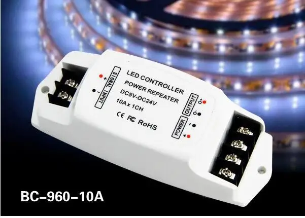 

BC-960-10A усилитель мощности 10А * 1CH светодиодный ретранслятор данных/светодиодный моно усилитель светодиодный ретранслятор мощности