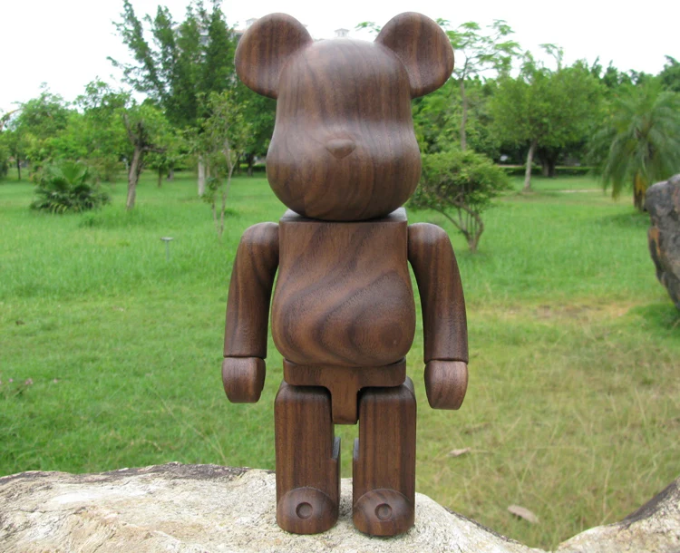 Высокое качество Черный орех бук палисандр дерево Be @ rbrick фигурка модные