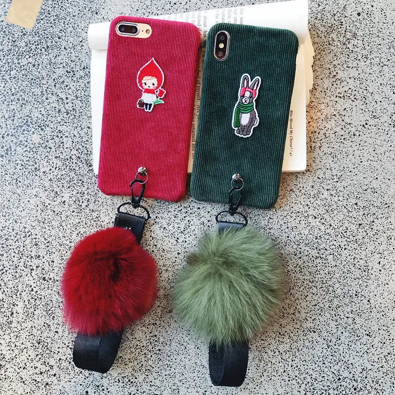 Роскошные вельветовые Кролик чехол для iPhone XS Max XR X крышка жесткий гладкой