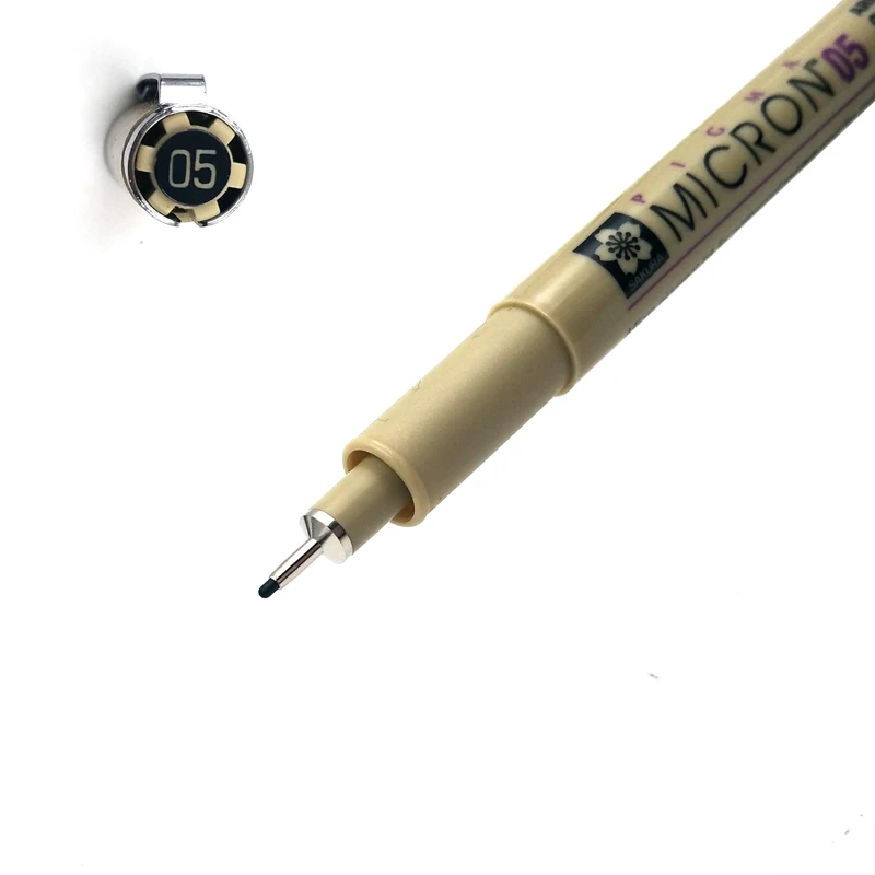 05 Sakura 12 размеров наконечников Micron Neelde ручка для рисования тонкие линии Черный Эскиз маркер ручка для дизайна кисть манга чертеж товары для рукоделия - Цвет: 05