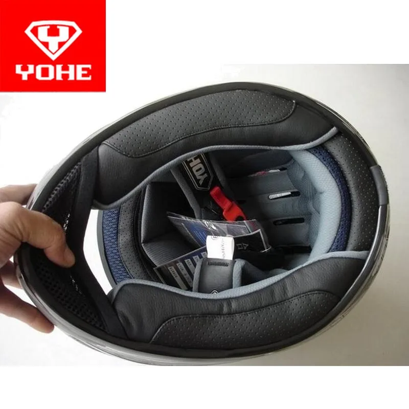 Новинка 2019 мотоциклетный шлем YOHE на все лицо шлемы для мотогонок из АБС пластика