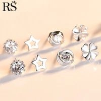 week stud earrings 925 sterling silver earrings clovers earpins roses love heart shaped pendant earrings earrings with stars